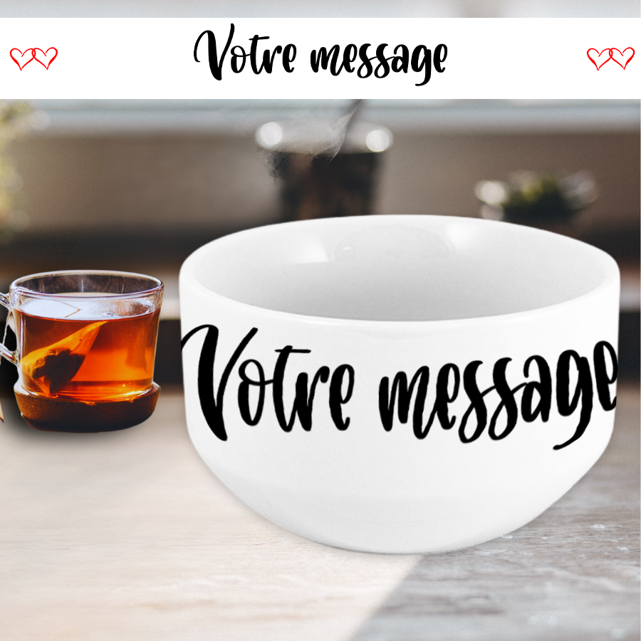 Bol personnalisable avec message Tendance Cadeau