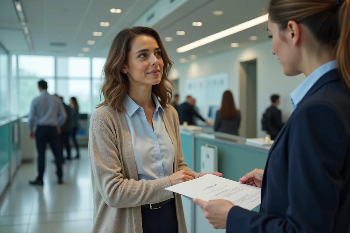 Jeune femme pointant une erreur sur un formulaire