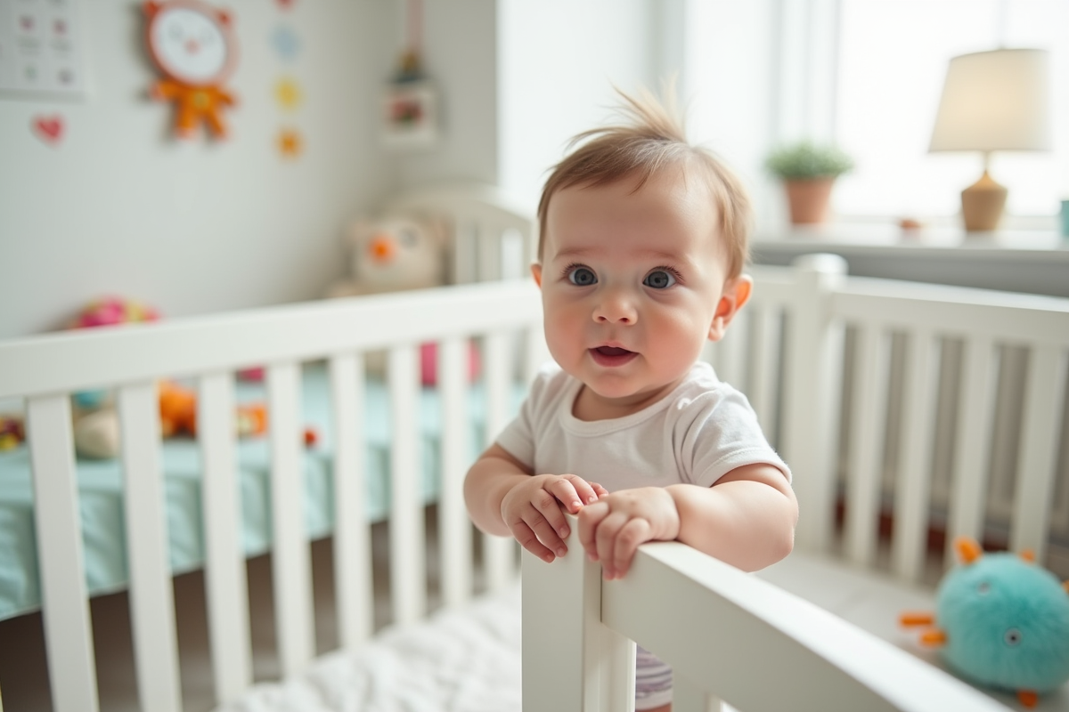 bébé debout