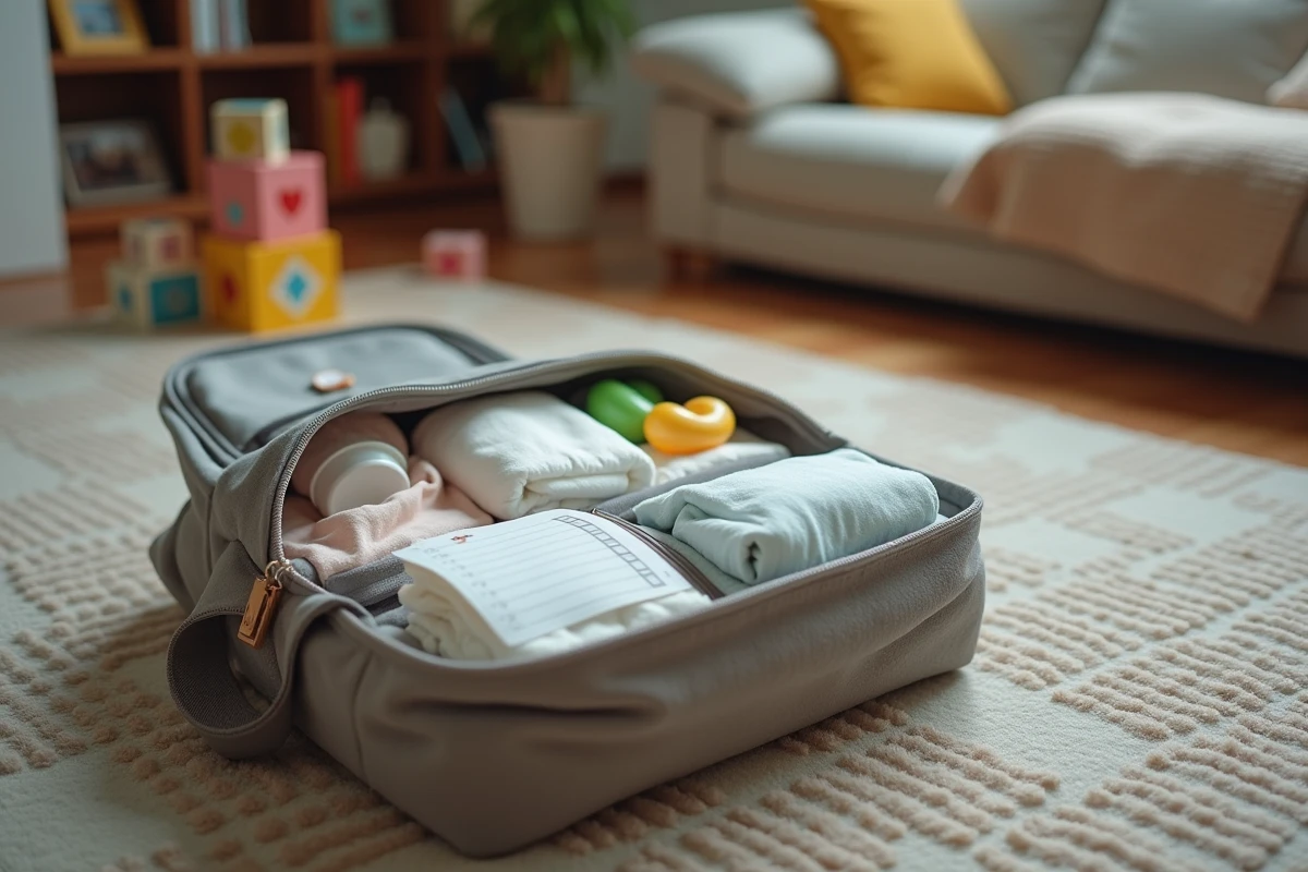 Sac à langer organisé avec accessoires pour bébé